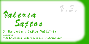 valeria sajtos business card